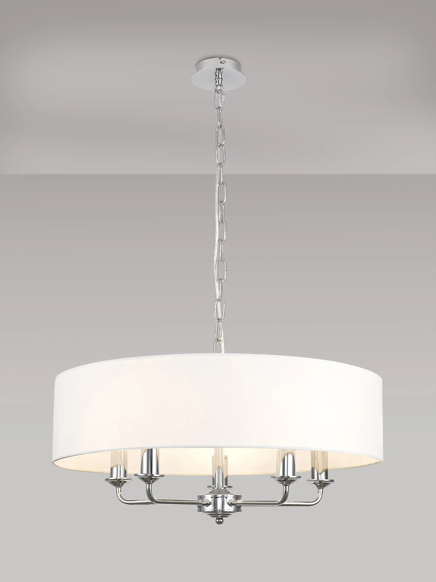 Banyan 60cm 5 Light Pendant DK0002  Deco Banyan CH WH